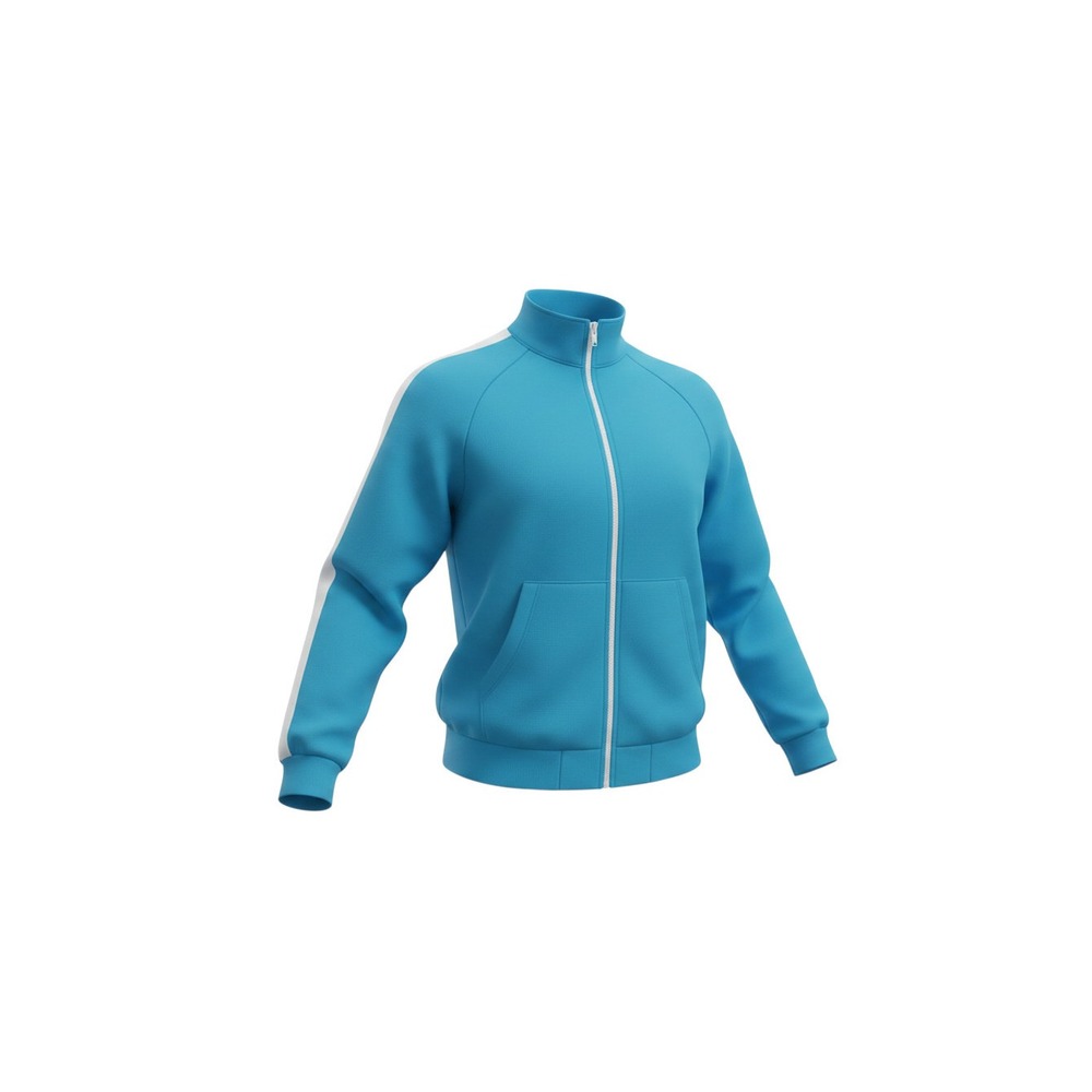 Midnight Hour Track Jacket Unisex Large Blue Cotton Zip Up Athletic Stripe
